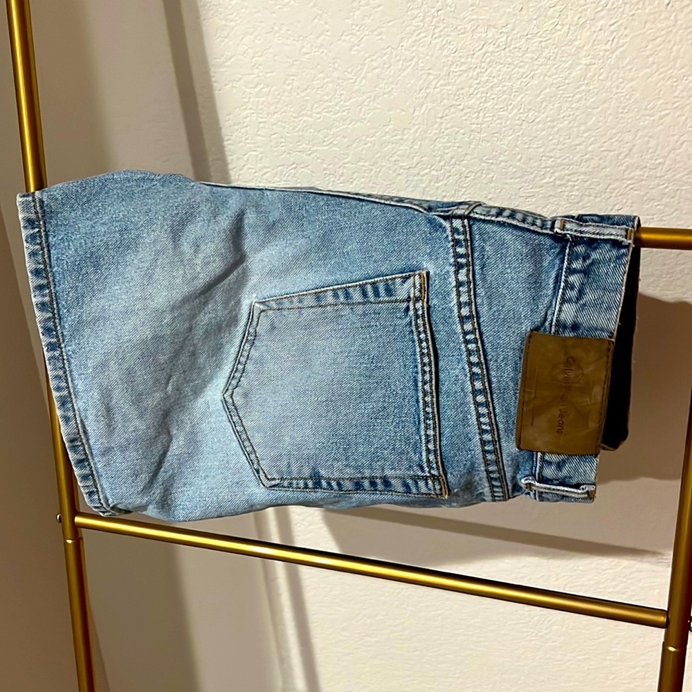 Calvin Klein high waist button up fly